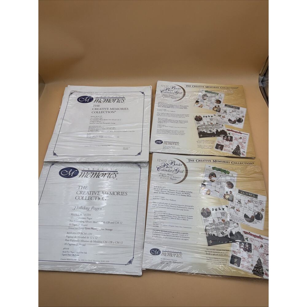 Lot Of 4 Creative Memories Pages Lot 12x12